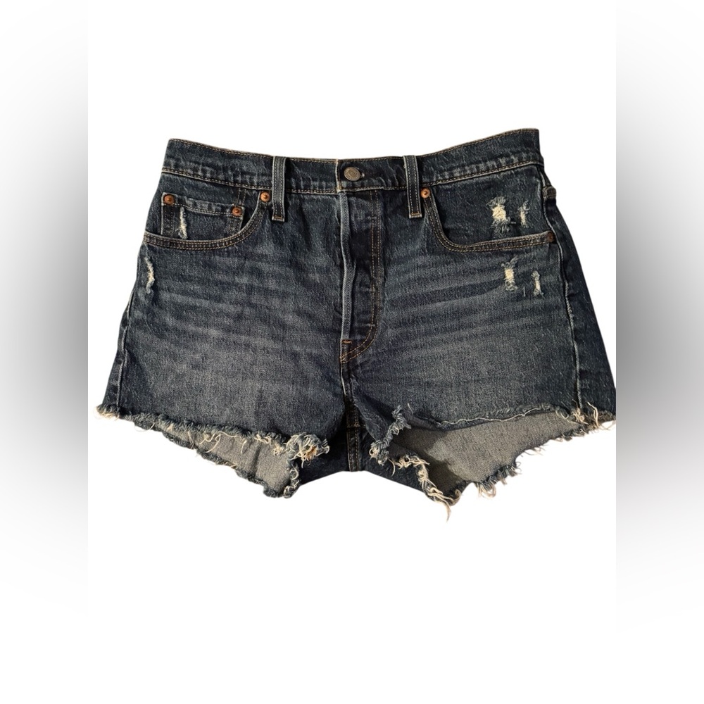 Levi's Dark Blue Jean Shorts 100% Cotton Size W29
